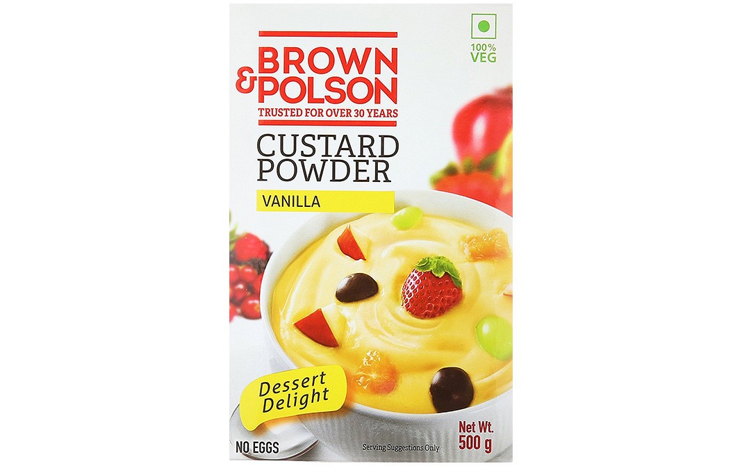 Brown & Polson Custard Powder Vanilla Dessert Delight   Box  500 grams